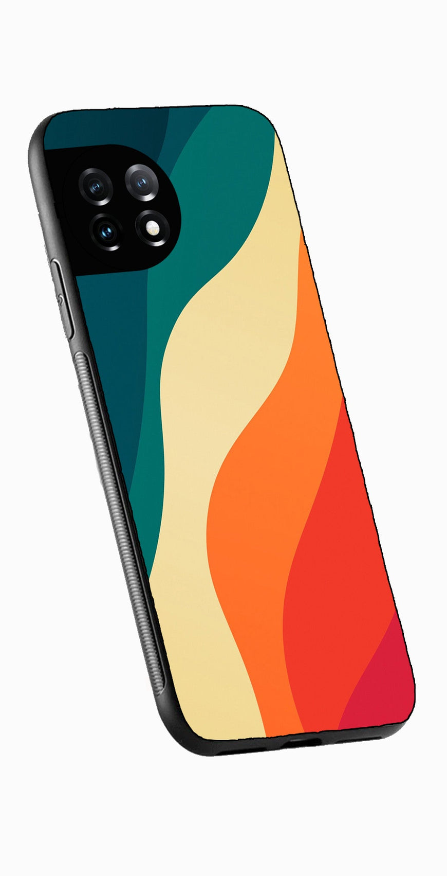 Muted Rainbow Metal Mobile Case for OnePlus 12 5G Metal Case  (Design No -39)