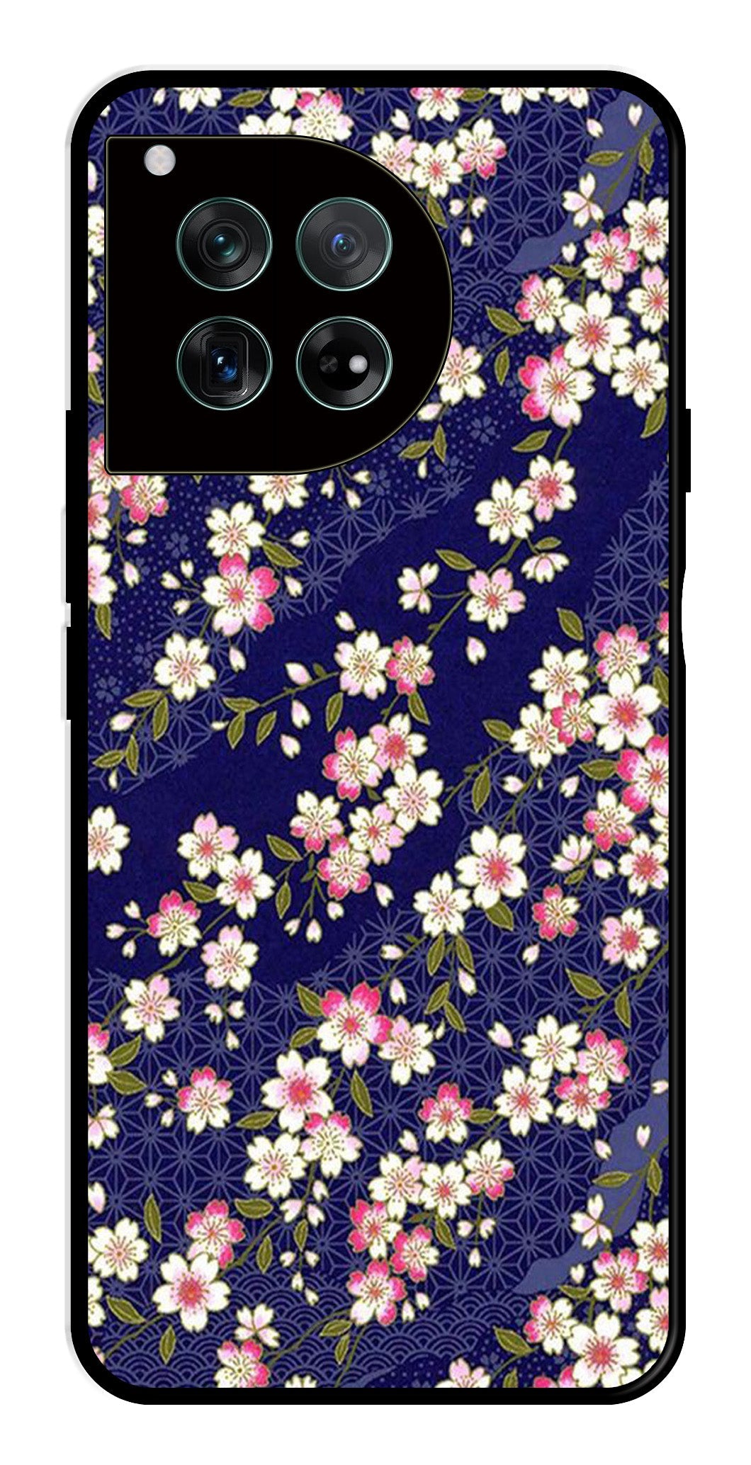Flower Design Metal Mobile Case for OnePlus 12 5G Metal Case