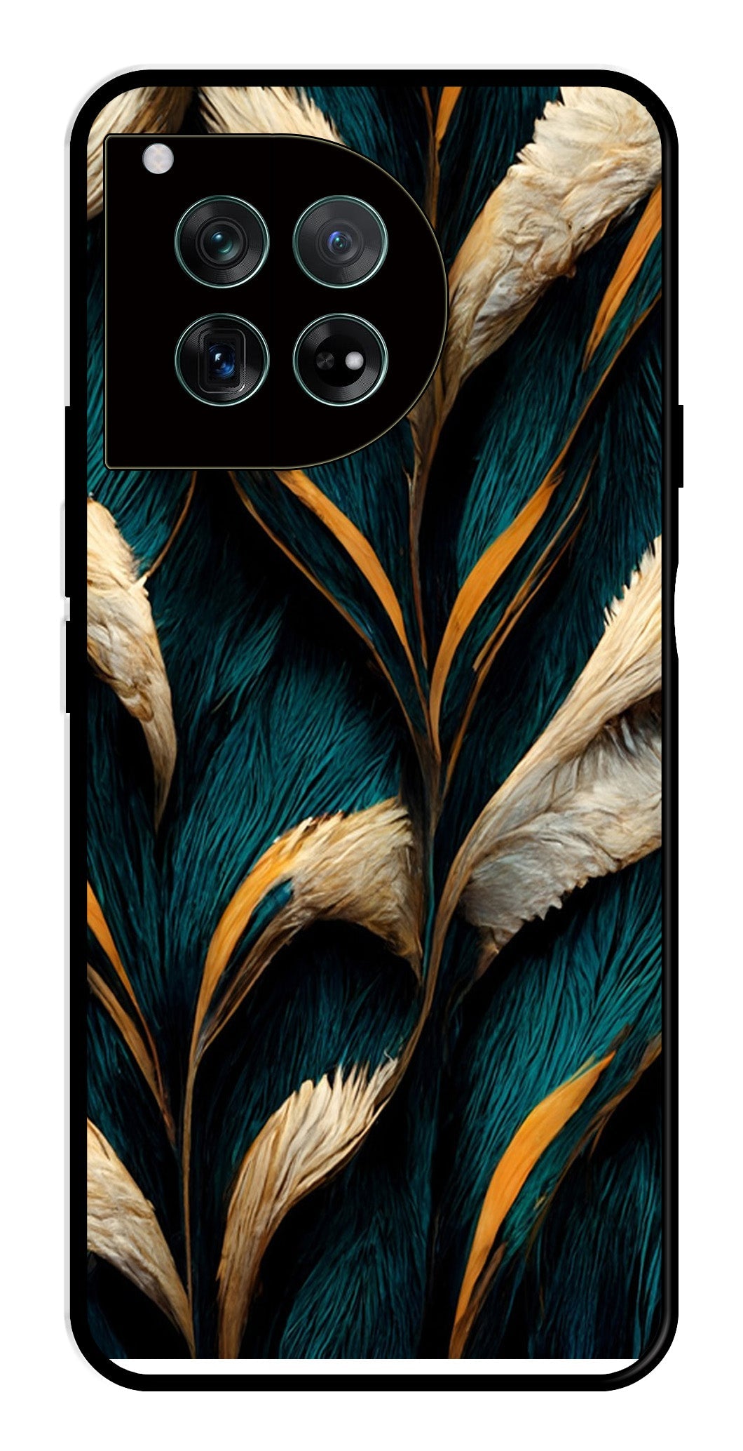 Feathers Metal Mobile Case for OnePlus 12 5G Metal Case