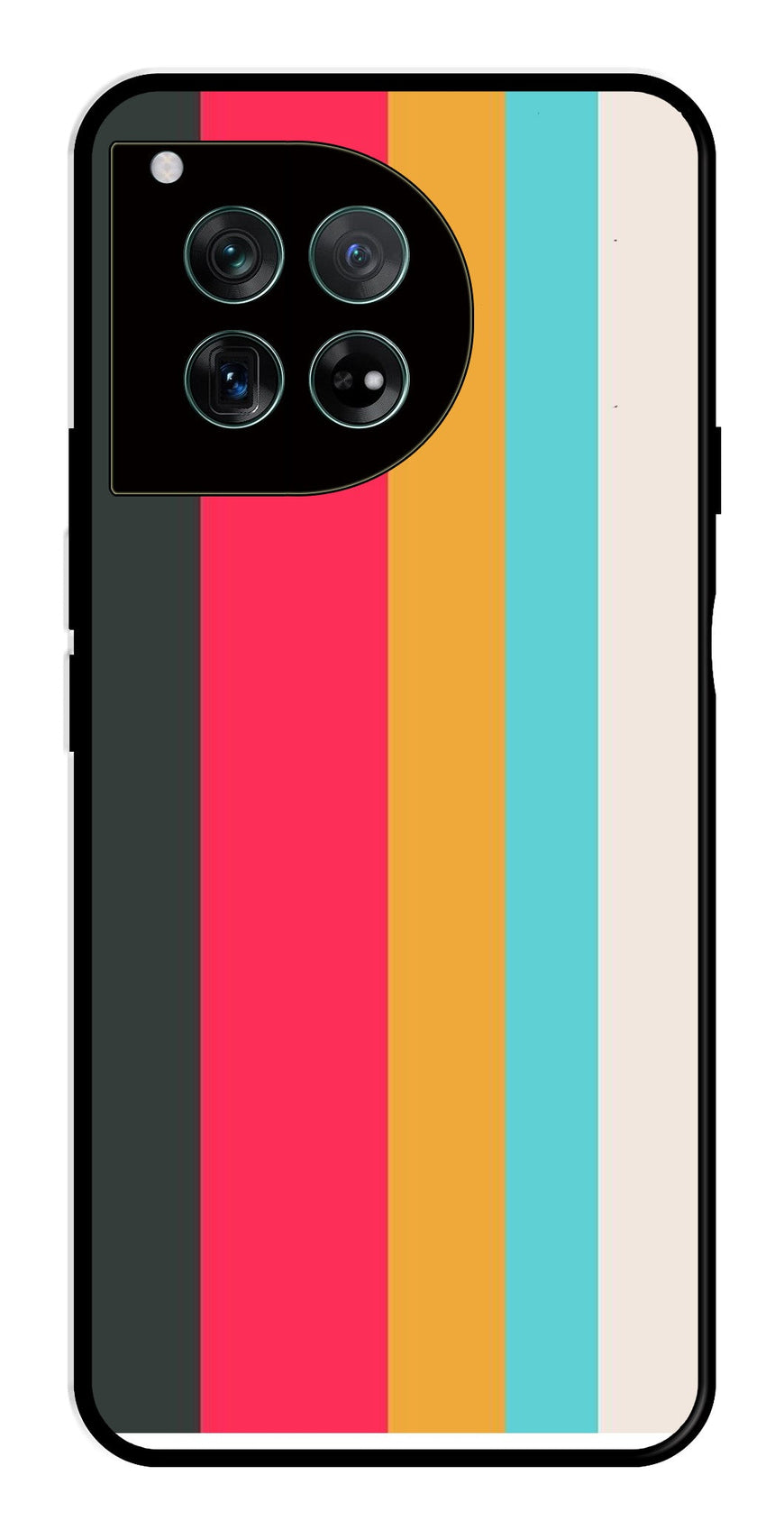 Muted Rainbow Metal Mobile Case for OnePlus 12 5G Metal Case