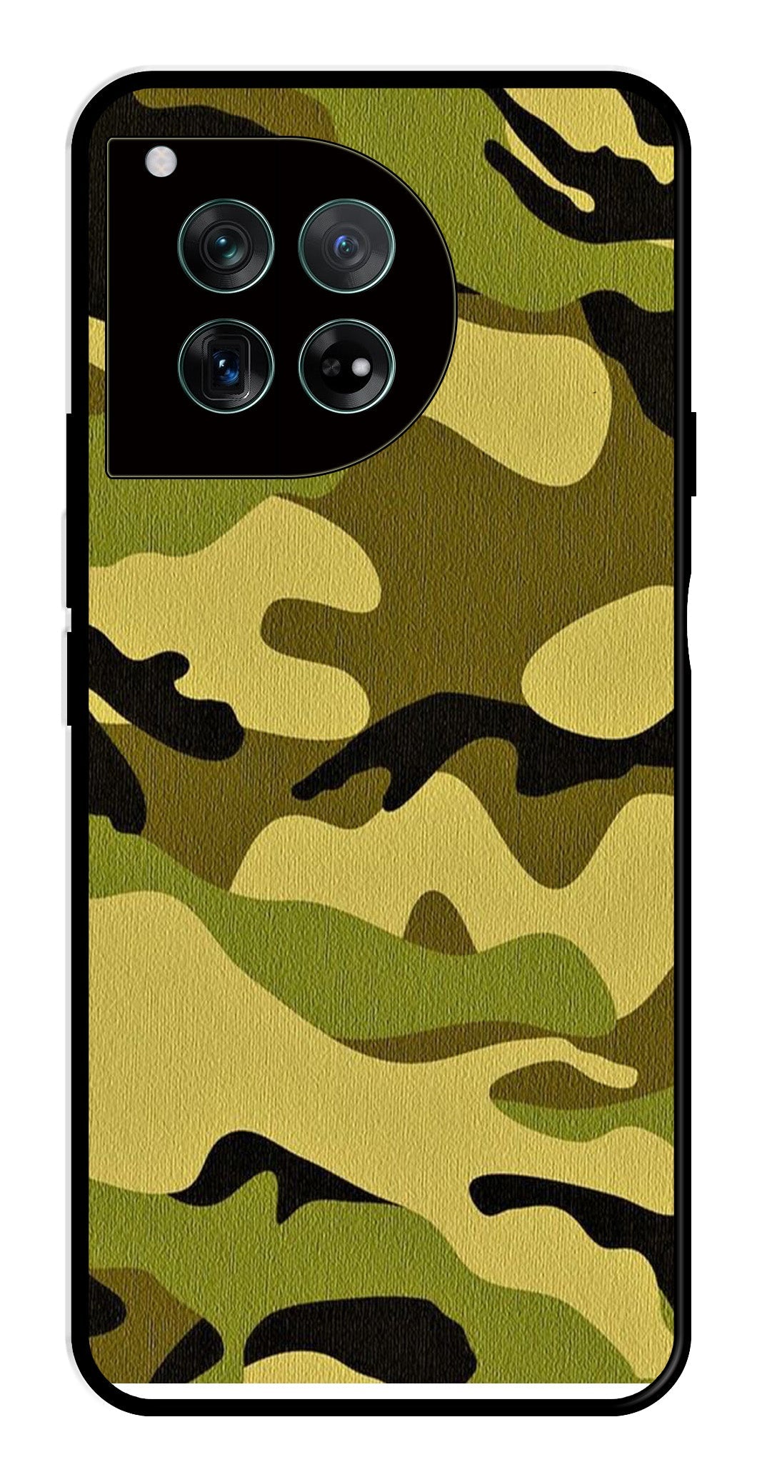 Army Pattern Metal Mobile Case for OnePlus 12 5G Metal Case