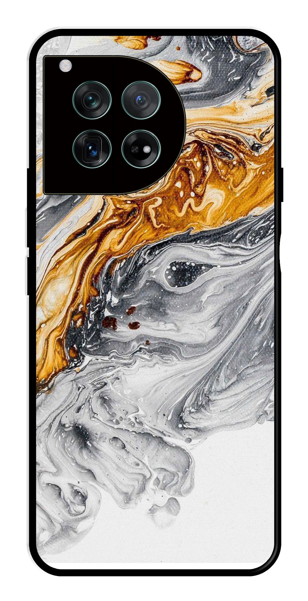 Marble Pattern Metal Mobile Case for OnePlus 12 5G Metal Case