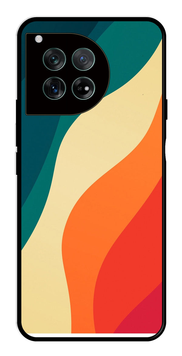Muted Rainbow Metal Mobile Case for OnePlus 12 5G Metal Case