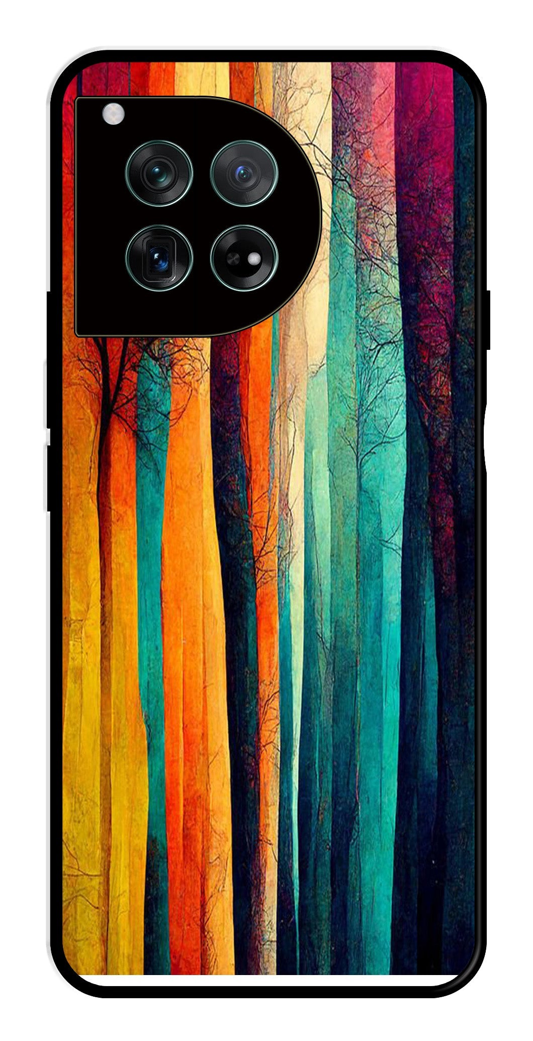 Modern Art Colorful Metal Mobile Case for OnePlus 12 5G Metal Case