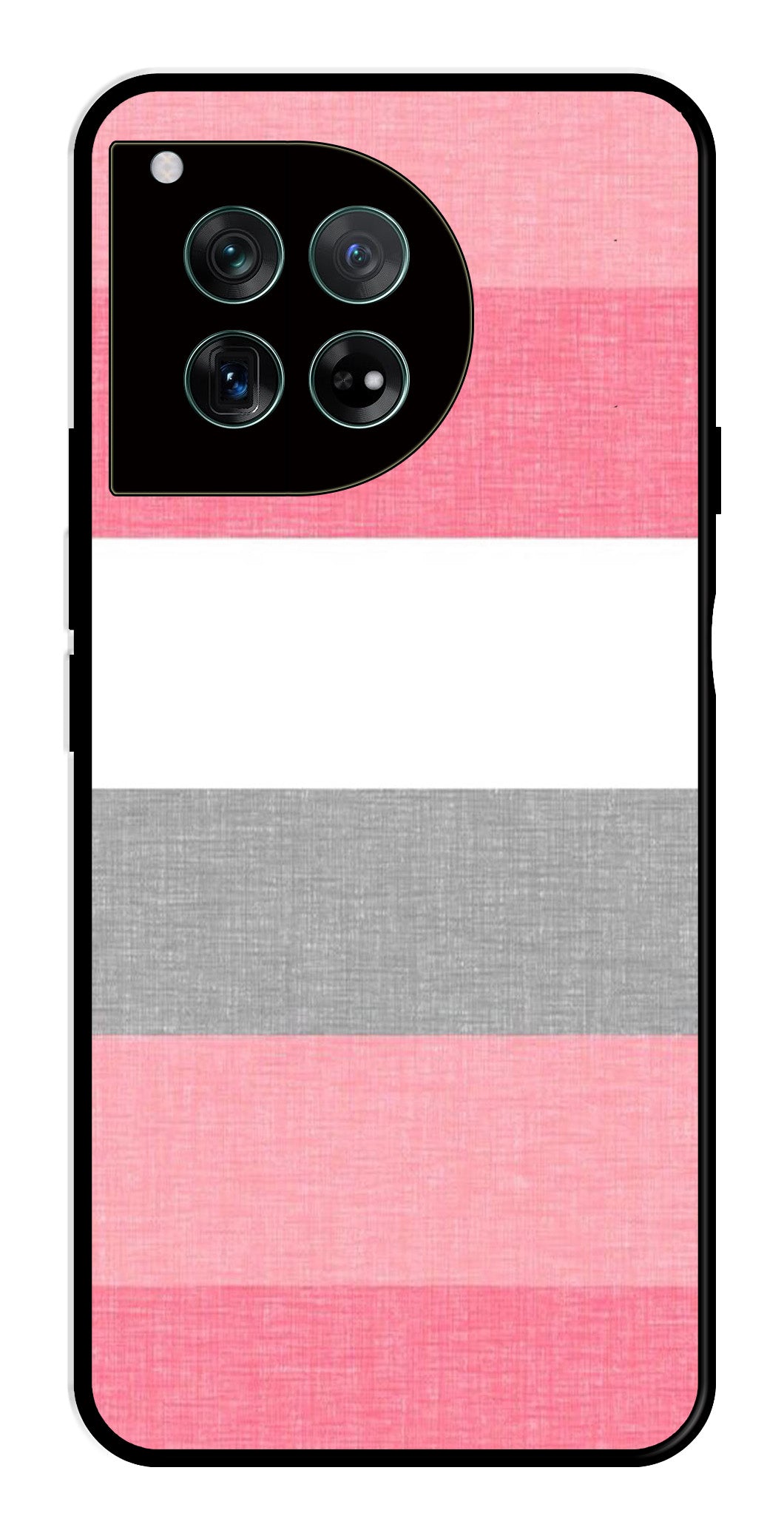 Pink Pattern Metal Mobile Case for OnePlus Ace 3 Metal Case