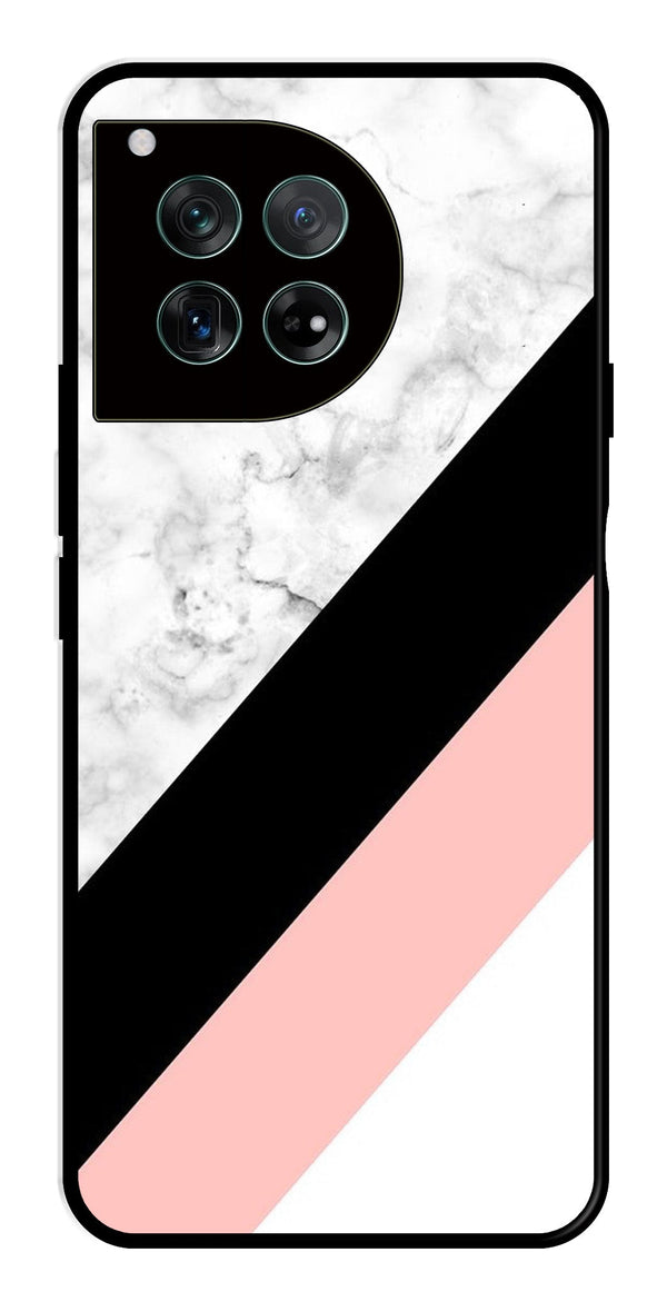 Marble Design Metal Mobile Case for OnePlus 12R 5G Metal Case