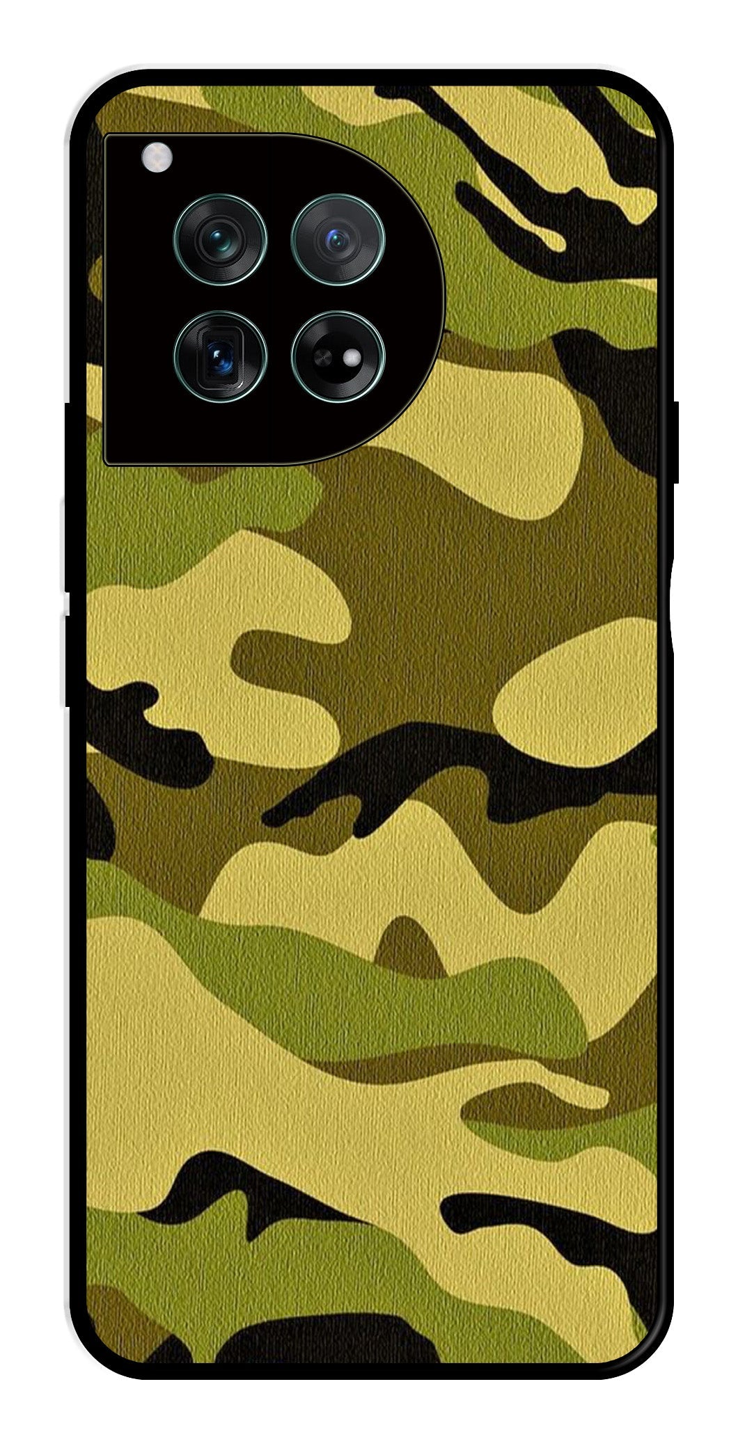 Army Pattern Metal Mobile Case for OnePlus 12R 5G Metal Case
