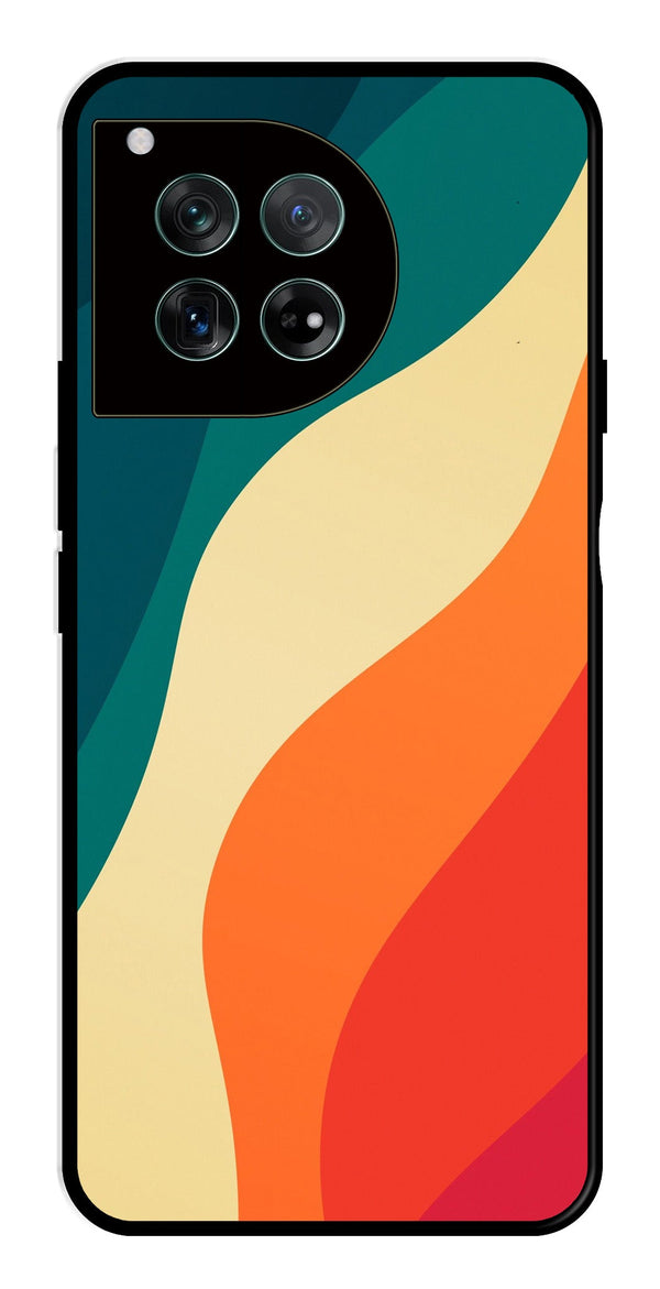 Muted Rainbow Metal Mobile Case for OnePlus 12R 5G Metal Case