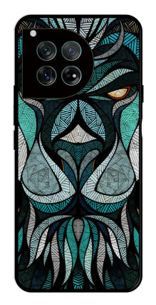 Lion Pattern Metal Mobile Case for OnePlus 12R 5G Metal Case