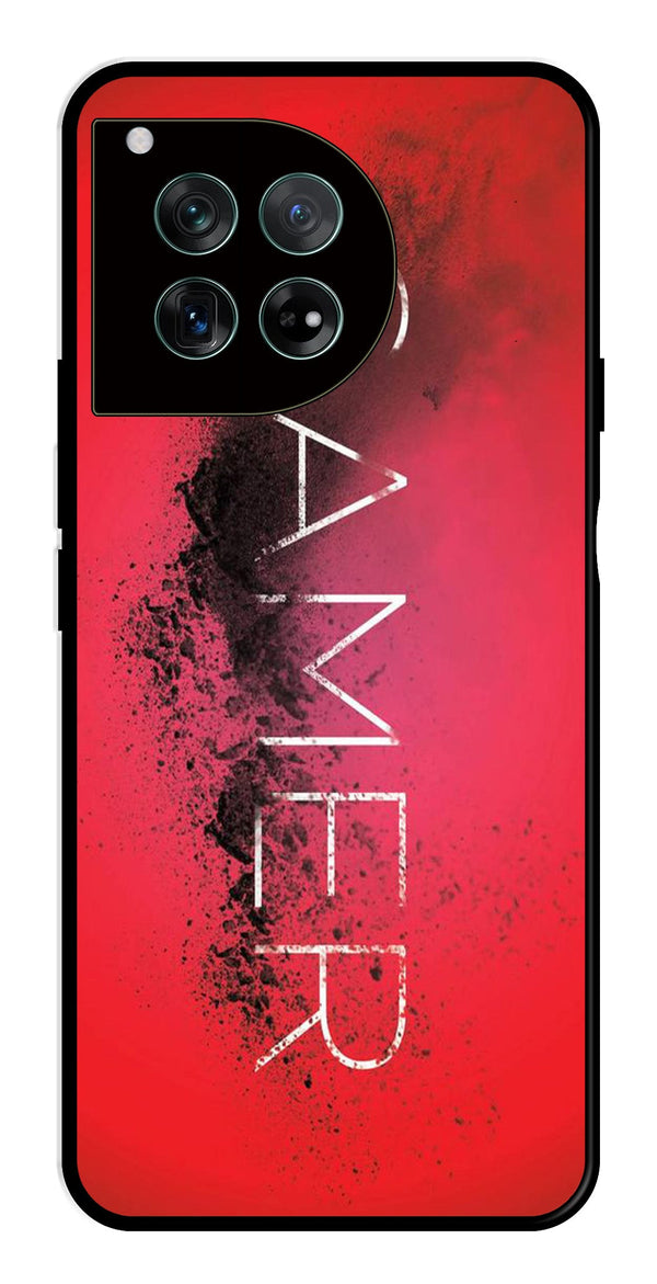 Gamer Pattern Metal Mobile Case for OnePlus 12R 5G Metal Case