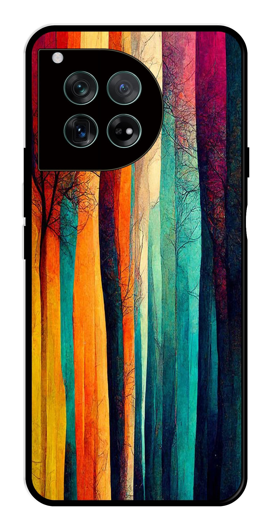 Modern Art Colorful Metal Mobile Case for OnePlus 12R 5G Metal Case