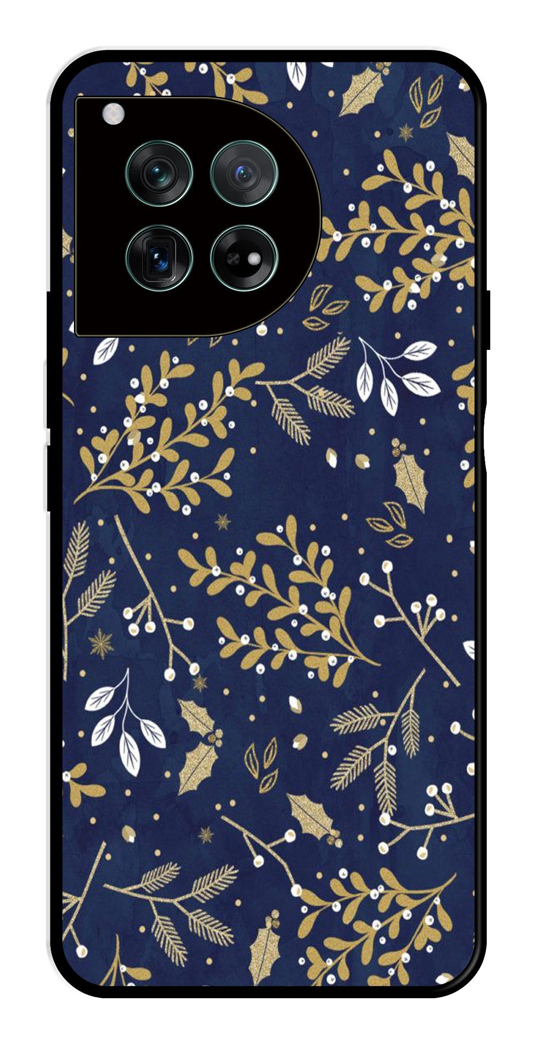 Floral Pattern  Metal Mobile Case for OnePlus 12R 5G Metal Case