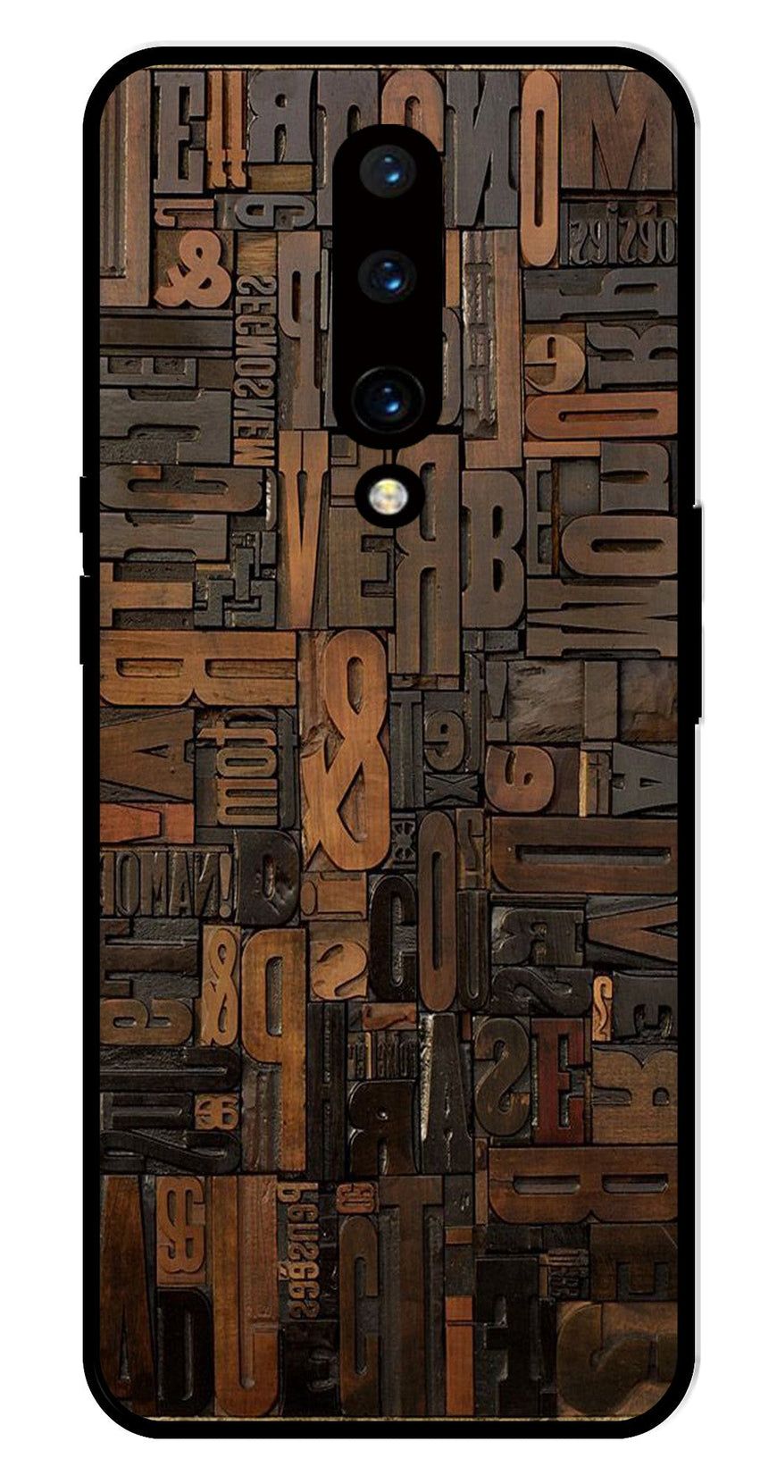 Alphabets Metal Mobile Case for OnePlus 7 Pro