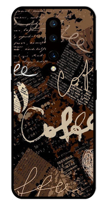 Coffee Pattern Metal Mobile Case for OnePlus 7 Pro