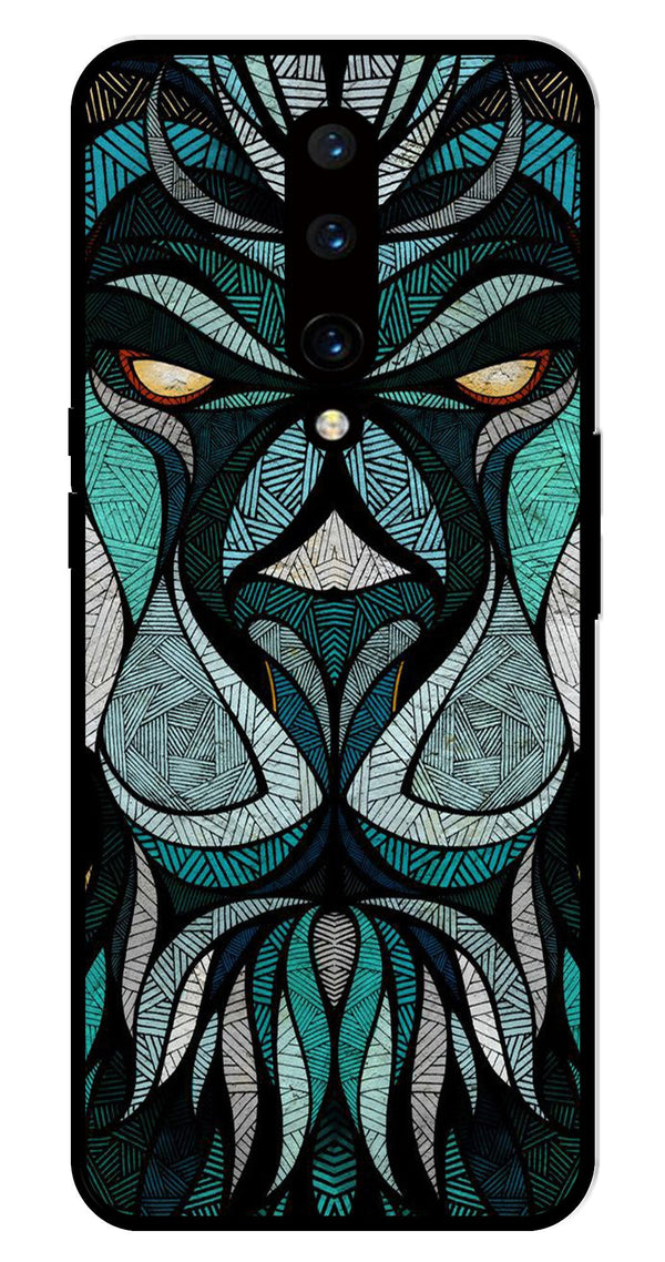 Lion Pattern Metal Mobile Case for OnePlus 7 Pro