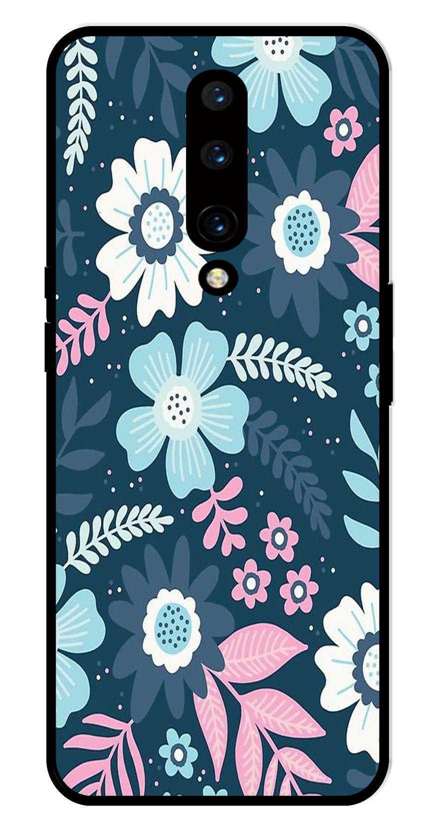 Flower Leaves Design Metal Mobile Case for OnePlus 7 Pro