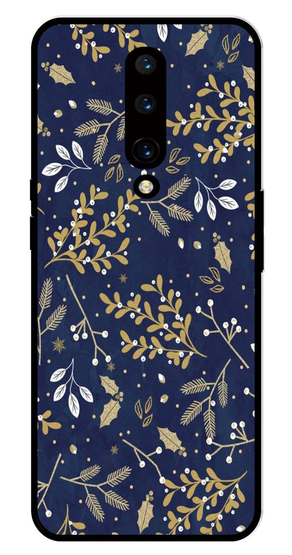 Floral Pattern  Metal Mobile Case for OnePlus 7 Pro