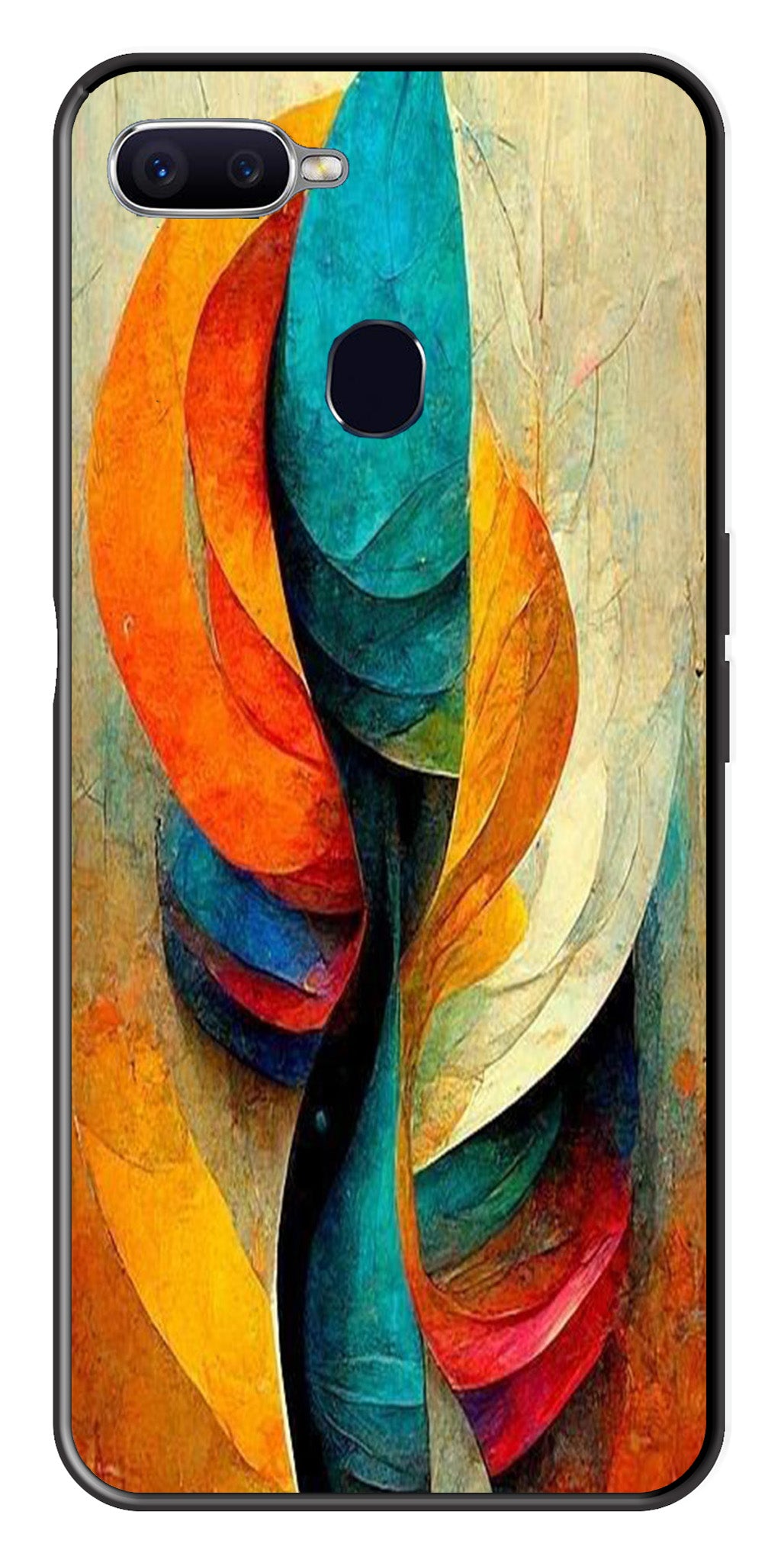 Modern Art Metal Mobile Case for Oppo A5s   (Design No -11)