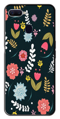 Floral Pattern2 Metal Mobile Case for Oppo A5s   (Design No -12)