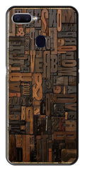 Alphabets Metal Mobile Case for Oppo A5s   (Design No -32)