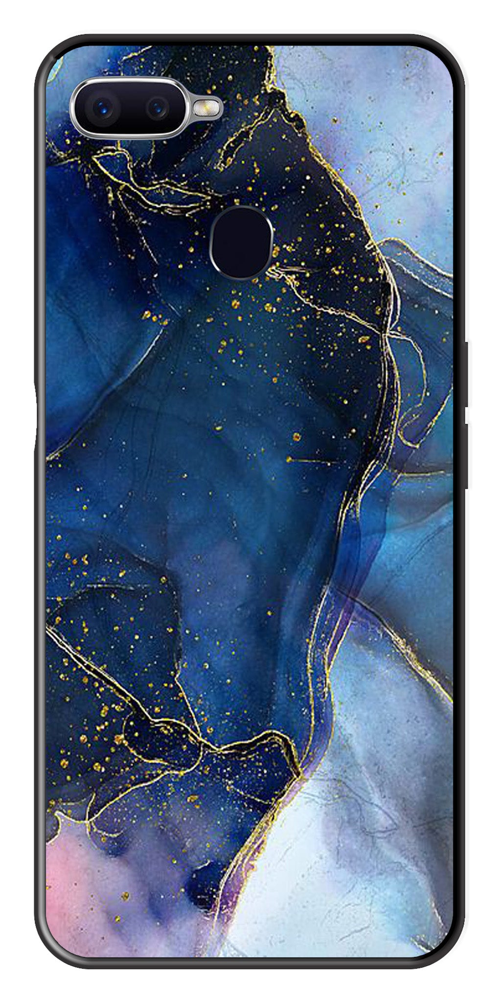 Blue Marble Metal Mobile Case for Oppo A5s   (Design No -34)