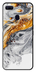 Marble Pattern Metal Mobile Case for Oppo A5s   (Design No -36)