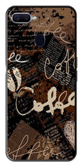 Coffee Pattern Metal Mobile Case for Oppo A5s   (Design No -37)