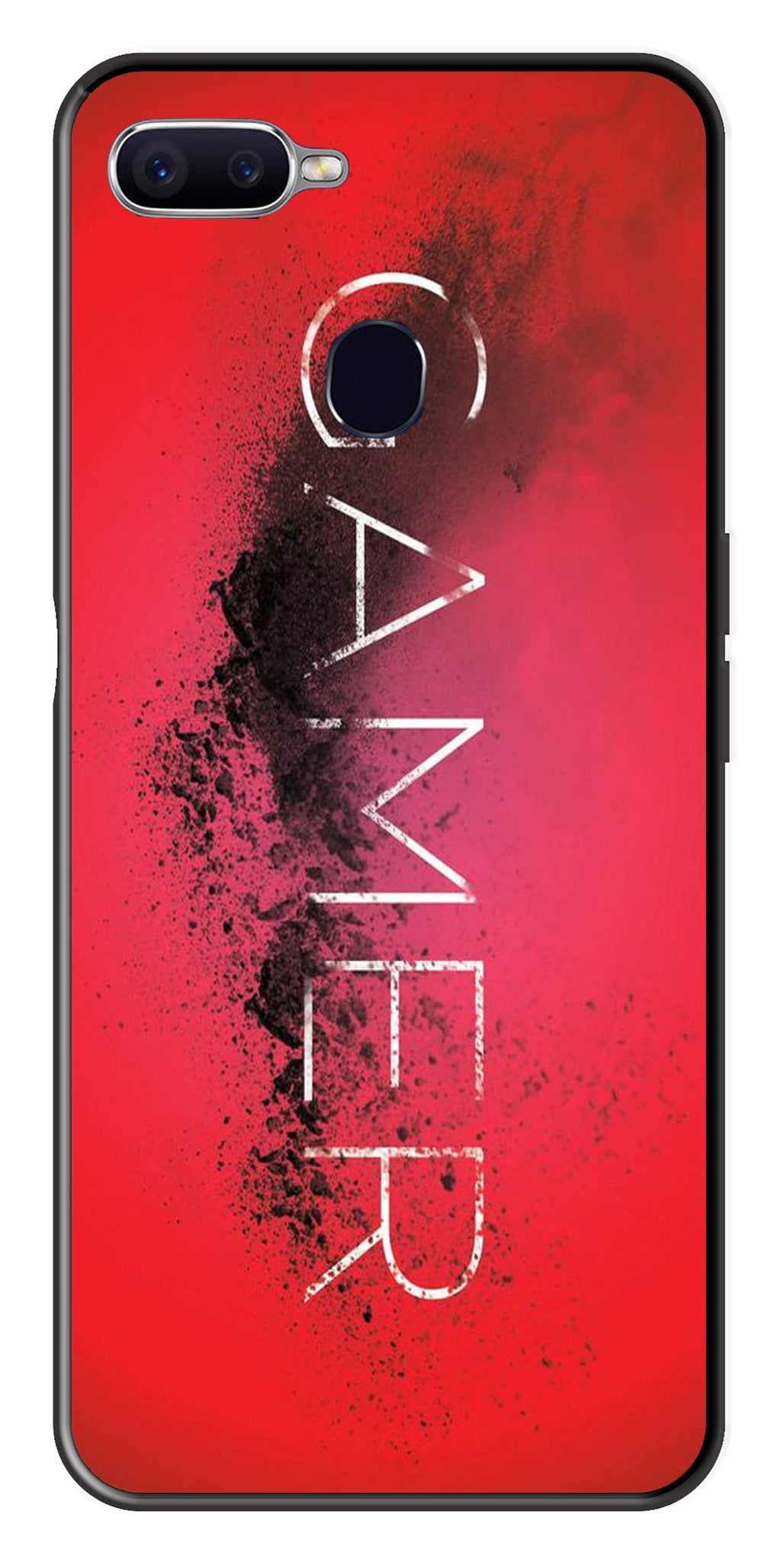 Gamer Pattern Metal Mobile Case for Oppo A5s   (Design No -41)