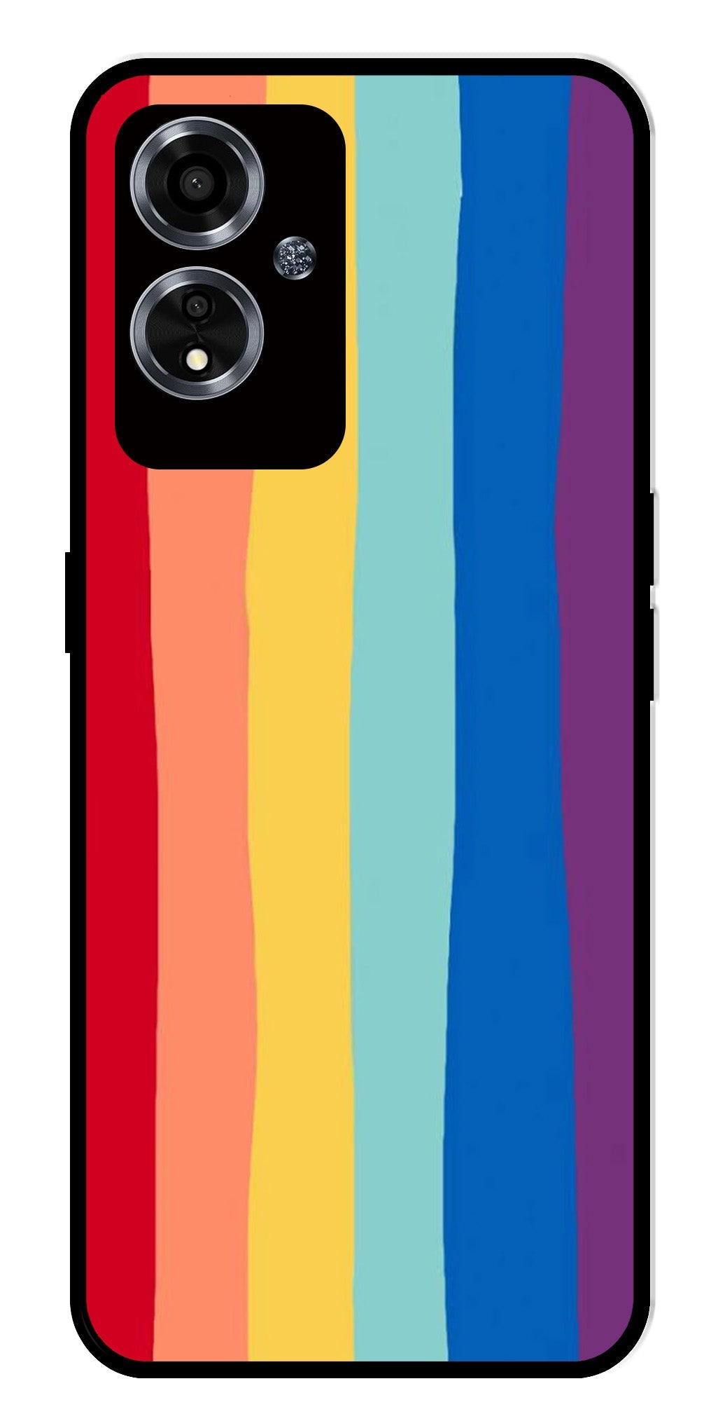 Rainbow MultiColor Metal Mobile Case for Oppo A59 5G   (Design No -03)