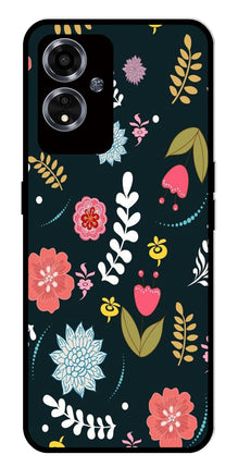 Floral Pattern2 Metal Mobile Case for Oppo A59 5G