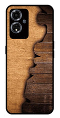 Wooden Design Metal Mobile Case for Oppo A2m 5G   (Design No -13)