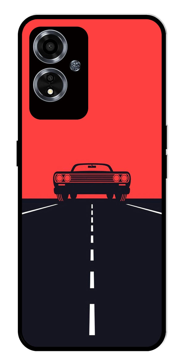Car Lover Metal Mobile Case for Oppo A59 5G   (Design No -21)