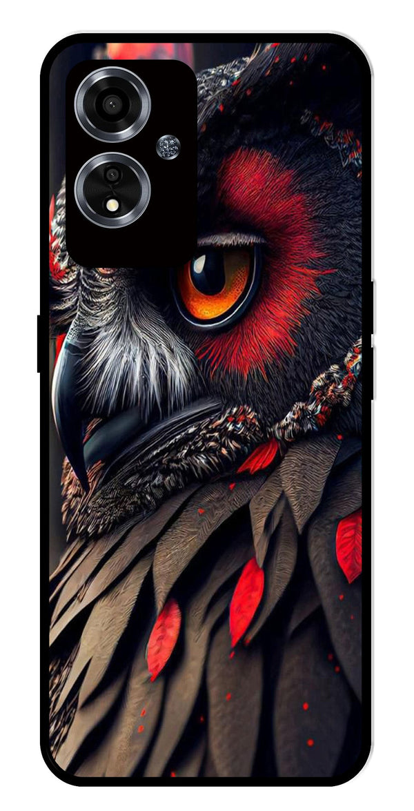Owl Design Metal Mobile Case for Oppo A59 5G   (Design No -26)
