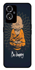 Be Happy Metal Mobile Case for Oppo A2m 5G   (Design No -27)