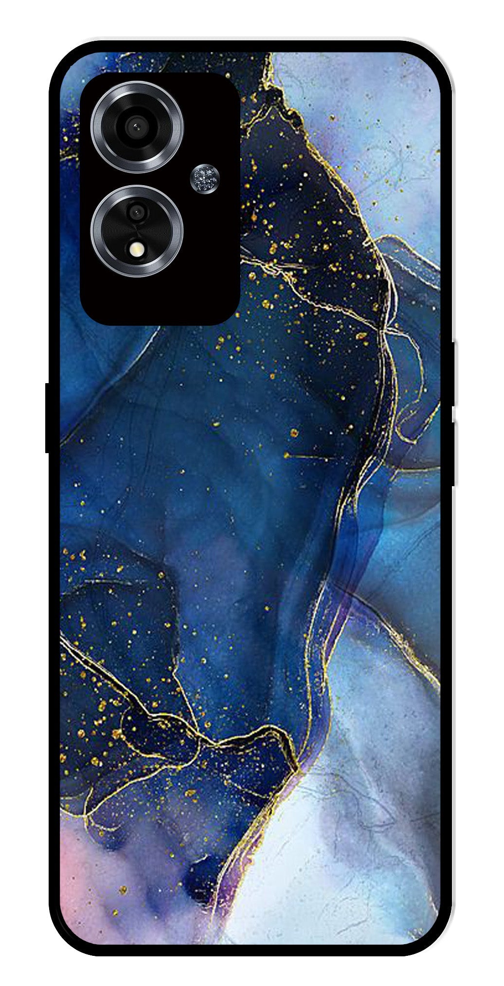 Blue Marble Metal Mobile Case for Oppo A59 5G   (Design No -34)