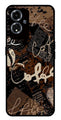 Coffee Pattern Metal Mobile Case for Oppo A59 5G   (Design No -37)