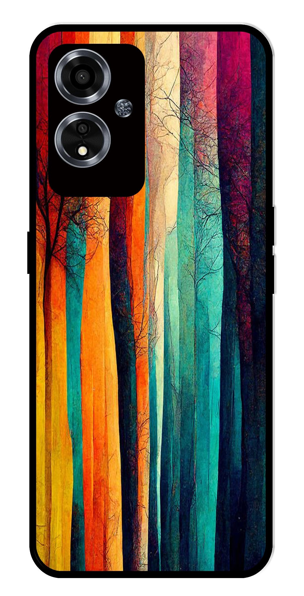 Modern Art Colorful Metal Mobile Case for Oppo A59 5G   (Design No -47)