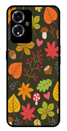 Leaves Design Metal Mobile Case for Oppo A59 5G