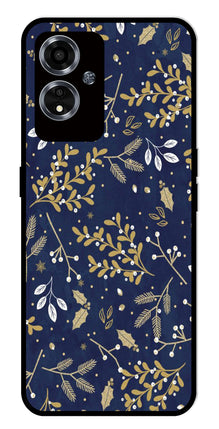 Floral Pattern  Metal Mobile Case for Oppo A59 5G