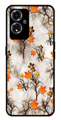 Autumn leaves Metal Mobile Case for Oppo A2m 5G   (Design No -55)
