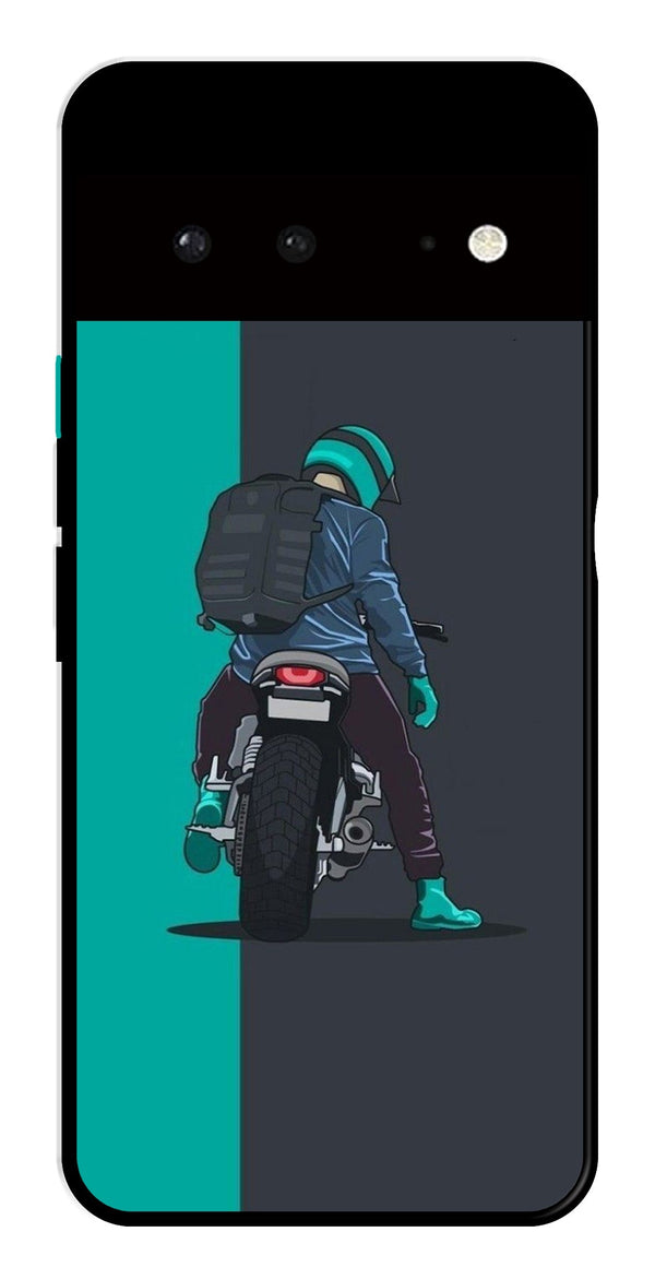 Bike Lover Metal Mobile Case for Google Pixel 6 5G   (Design No -05)