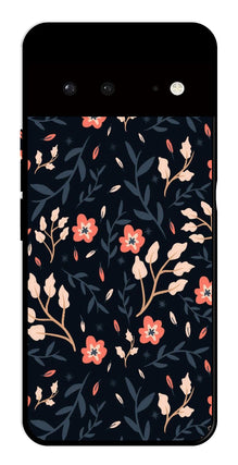 Floral Pattern Metal Mobile Case for Google Pixel 6 5G