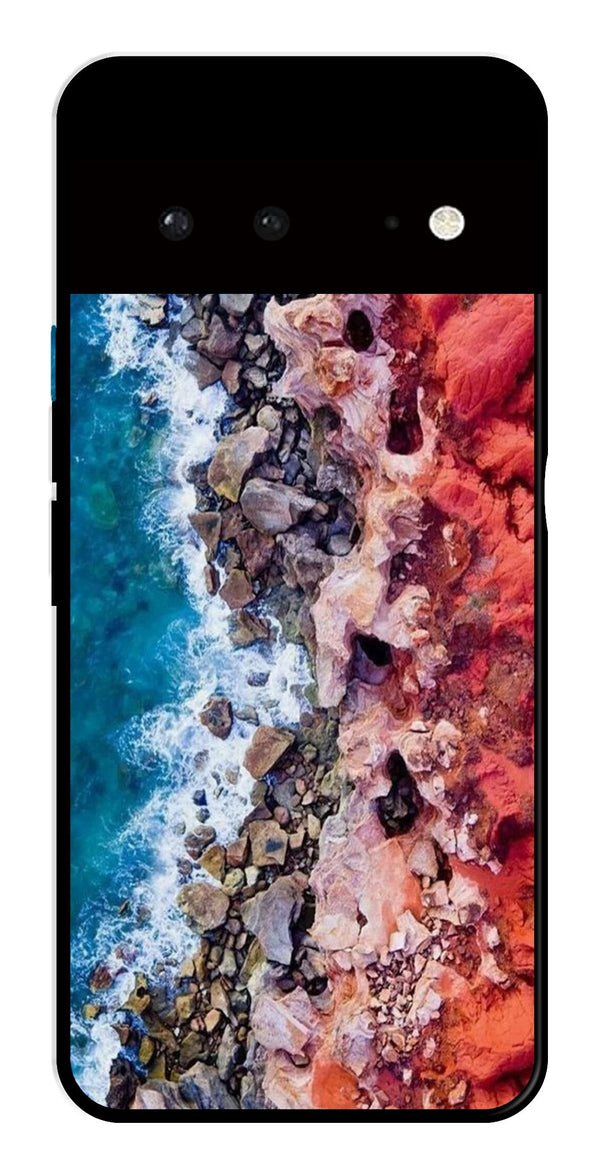 Sea Shore Metal Mobile Case for Google Pixel 6 5G   (Design No -18)