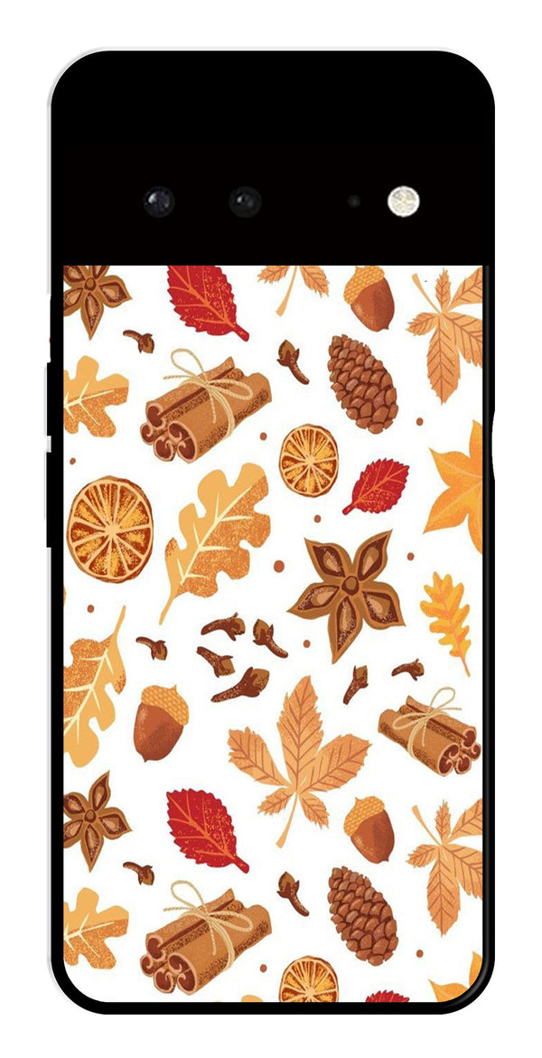 Autumn Leaf Metal Mobile Case for Google Pixel 6 5G   (Design No -19)