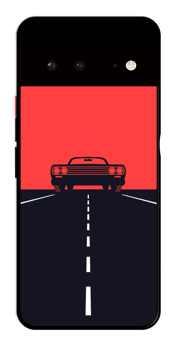 Car Lover Metal Mobile Case for Google Pixel 6 5G   (Design No -21)