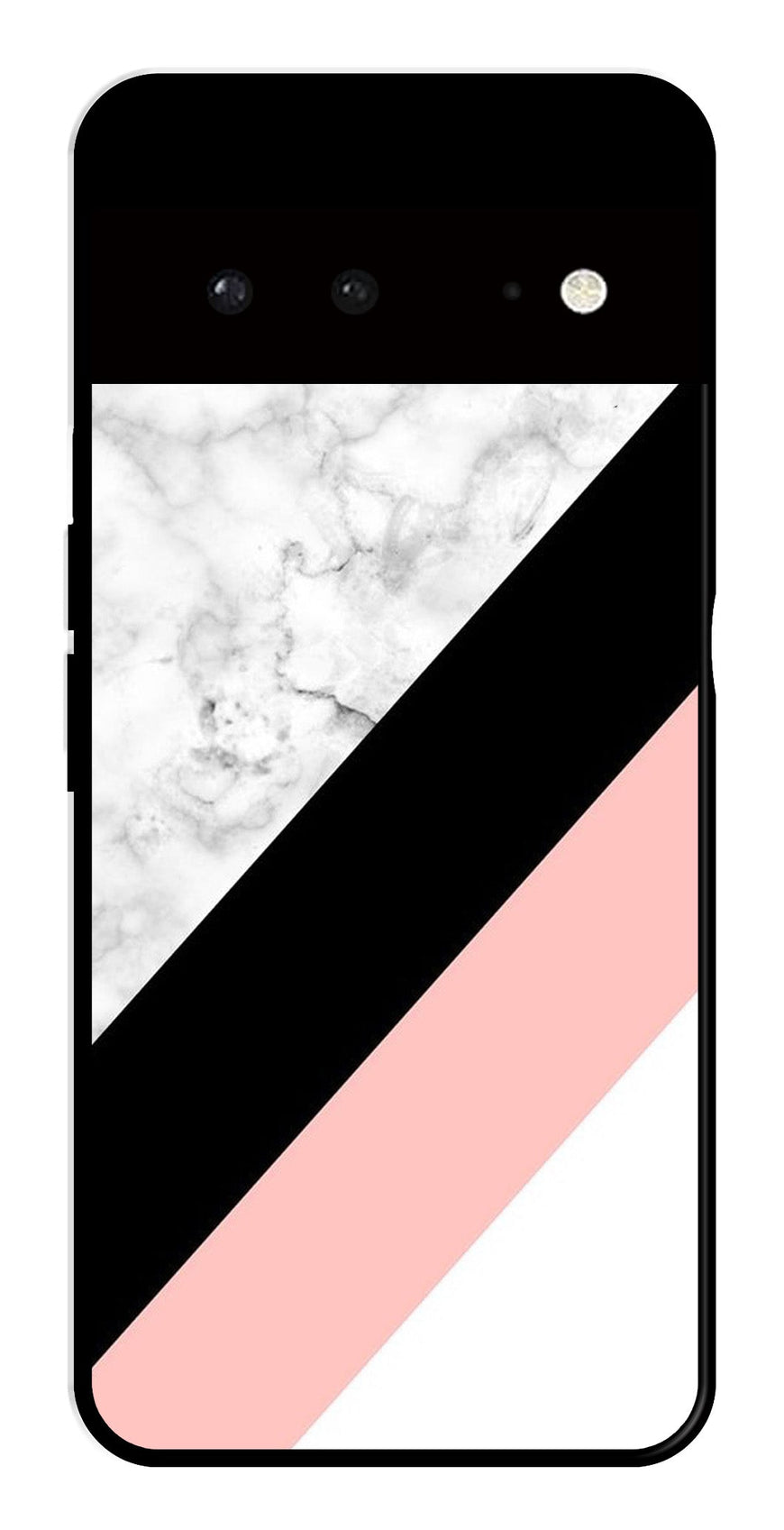 Marble Design Metal Mobile Case for Google Pixel 6 5G   (Design No -24)