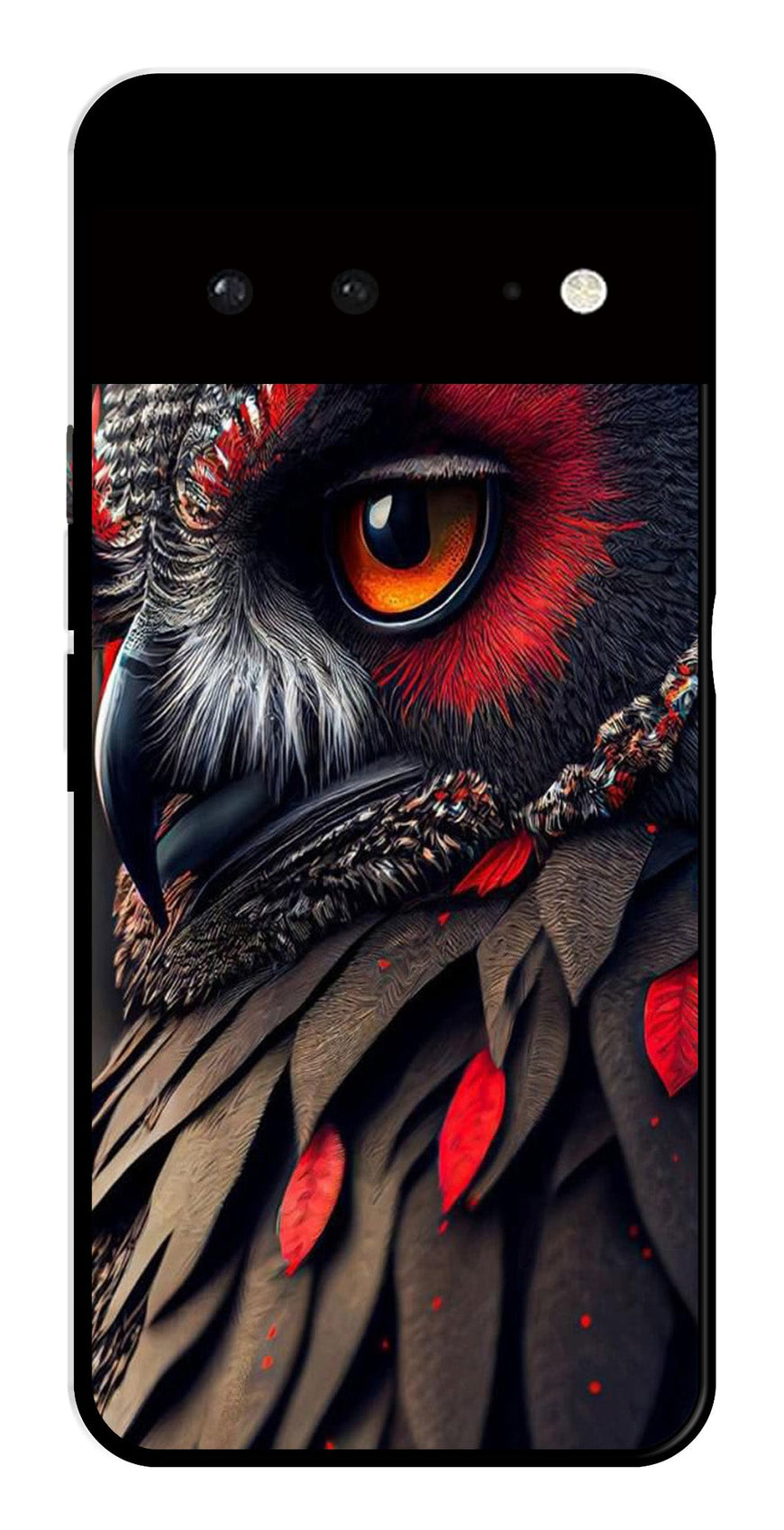 Owl Design Metal Mobile Case for Google Pixel 6 5G   (Design No -26)