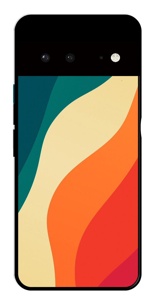 Muted Rainbow Metal Mobile Case for Google Pixel 6 5G   (Design No -39)