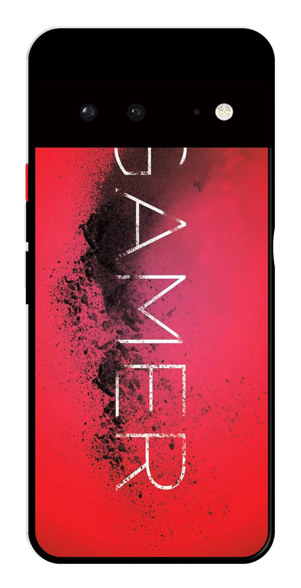 Gamer Pattern Metal Mobile Case for Google Pixel 6 5G   (Design No -41)