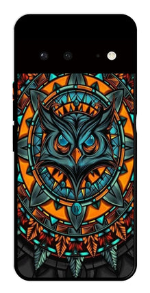 Owl Pattern Metal Mobile Case for Google Pixel 6 5G